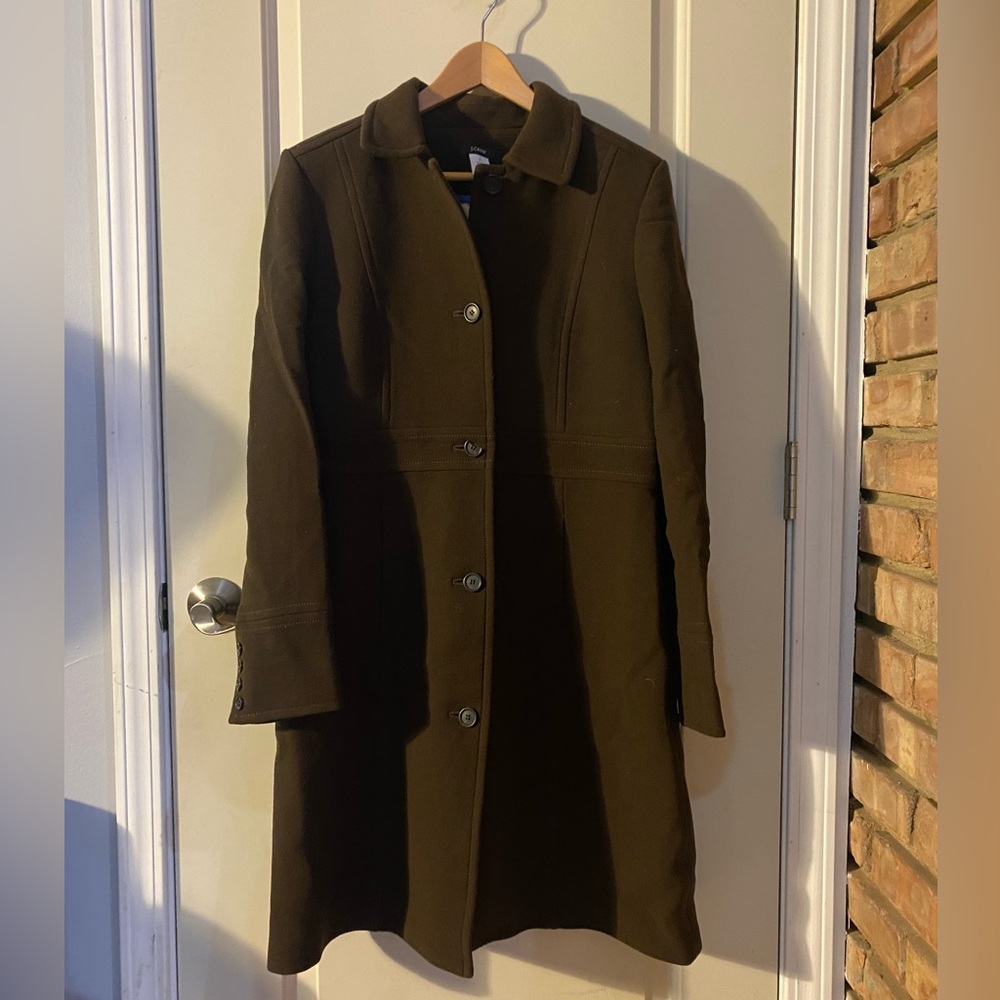 J. Crew Dark Brown Lady Day Coat